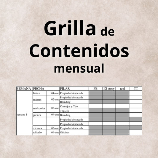Grilla mensual